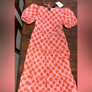 Who What Wear Maxi Puff Sleeve Dress